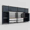 M1221 Modular Work Bench - H3100mm x W5700mm | MDF WBT | Dark Grey