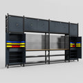 M1221 Modular Work Bench - H3100mm x W5700mm | MDF WBT | Dark Grey