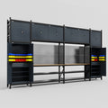 M1221 Modular Work Bench - H3100mm x W5700mm | MDF WBT | Dark Grey