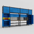 M1221 Modular Work Bench - H3100mm x W5700mm | MDF WBT | Blue