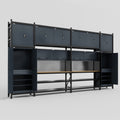 M1221 Modular Work Bench - H3100mm x W5700mm | MDF WBT | Dark Grey