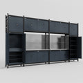 M1221 Modular Work Bench - H3100mm x W5700mm | Stainless WBT | Dark Grey