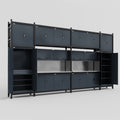 M1221 Modular Work Bench - H3100mm x W5700mm | Stainless WBT | Dark Grey