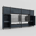 M1221 Modular Work Bench - H3100mm x W5700mm | Stainless WBT | Dark Grey