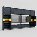 M1221 Modular Work Bench - H3100mm x W5700mm | Stainless WBT | Dark Grey