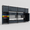 M1221 Modular Work Bench - H3100mm x W5700mm | Stainless WBT | Dark Grey