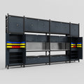 M1221 Modular Work Bench - H3100mm x W5700mm | Stainless WBT | Dark Grey
