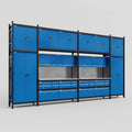 M1221 Modular Work Bench - H3100mm x W5700mm | Laminate WBT | Blue