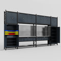 M1221 Modular Work Bench - H3100mm x W5700mm | Stainless WBT | Dark Grey