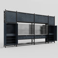 M1221 Modular Work Bench - H3100mm x W5700mm | Stainless WBT | Dark Grey