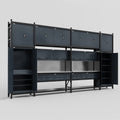 M1221 Modular Work Bench - H3100mm x W5700mm | Stainless WBT | Dark Grey
