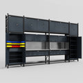 M1221 Modular Work Bench - H3100mm x W5700mm | Stainless WBT | Dark Grey