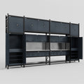 M1221 Modular Work Bench - H3100mm x W5700mm | Stainless WBT | Dark Grey