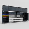 M1221 Modular Work Bench - H3100mm x W5700mm | Stainless WBT | Dark Grey