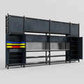 M1221 Modular Work Bench - H3100mm x W5700mm | Stainless WBT | Dark Grey