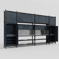 M1221 Modular Work Bench - H3100mm x W5700mm | Stainless WBT | Dark Grey