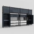 M1221 Modular Work Bench - H3100mm x W5700mm | Stainless WBT | Dark Grey