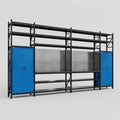 M1221 Modular Work Bench with Shelves - H3100mm x W5700mm | Laminate WBT | Blue