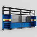 M1221 Modular Work Bench with Shelves - H3100mm x W5700mm