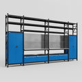 M1221 Modular Work Bench with Shelves - H3100mm x W5700mm