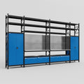 M1221 Modular Work Bench with Shelves - H3100mm x W5700mm
