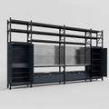 M1221 Modular Work Bench with Shelves - H3100mm x W5700mm | Stainless WBT | Dark Grey