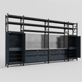 M1221 Modular Work Bench with Shelves - H3100mm x W5700mm | Stainless WBT | Dark Grey