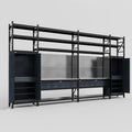 M1221 Modular Work Bench with Shelves - H3100mm x W5700mm | Stainless WBT | Dark Grey