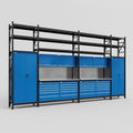 M1221 Modular Work Bench with Shelves - H3100mm x W5700mm