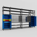 M1221 Modular Work Bench with Shelves - H3100mm x W5700mm