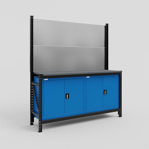 M2 Modular Work Bench - H2100mm x W1920mm | Laminate WBT | Blue