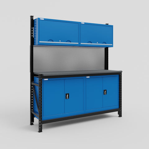 M2 Modular Work Bench - H2100mm x W1920mm | Laminate WBT | Blue
