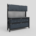 M2 Modular Work Bench - H2100mm x W1920mm | Laminate WBT | Dark Grey