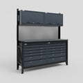 M2 Modular Work Bench - H2100mm x W1920mm | Laminate WBT | Dark Grey
