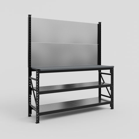 M2-2 Modular Work Bench - H2100mm x W1920mm | Laminate WBT | Dark Grey