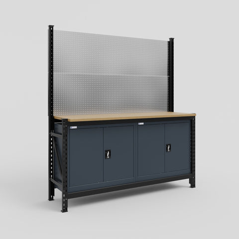 M2 Modular Work Bench - H2100mm x W1920mm | MDF WBT | Dark Grey
