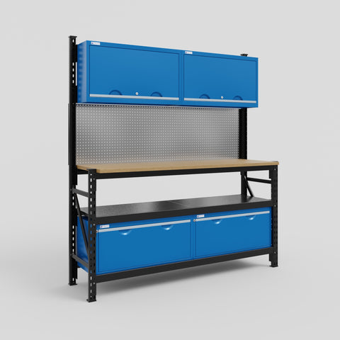 M2 Modular Work Bench - H2100mm x W1920mm | MDF WBT | Blue