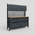 M2 Modular Work Bench - H2100mm x W1920mm | MDF WBT | Dark Grey