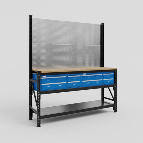 M2 Modular Work Bench - H2100mm x W1920mm | MDF WBT | Blue