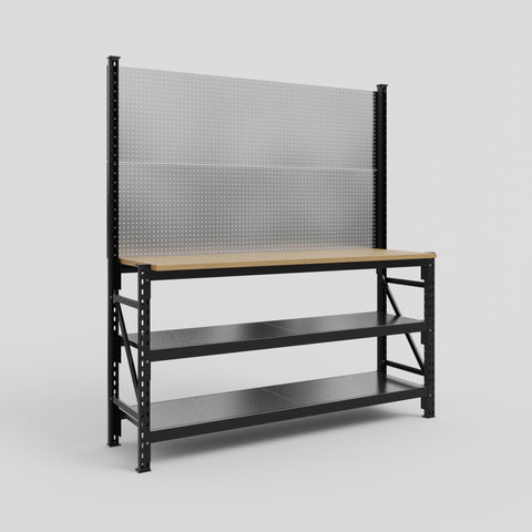 M2-2 Modular Work Bench - H2100mm x W1920mm | MDF WBT | Dark Grey