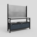M2 Modular Work Bench - H2100mm x W1920mm | Stainless WBT | Dark Grey