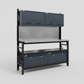 M2 Modular Work Bench - H2100mm x W1920mm | Stainless WBT | Dark Grey