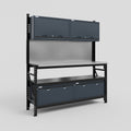 M2 Modular Work Bench - H2100mm x W1920mm | Stainless WBT | Dark Grey
