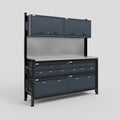 M2 Modular Work Bench - H2100mm x W1920mm | MDF WBT | Dark Grey