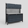 M2 Modular Work Bench - H2100mm x W1920mm | Stainless WBT | Dark Grey