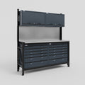 M2 Modular Work Bench - H2100mm x W1920mm | Stainless WBT | Dark Grey