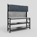M2 Modular Work Bench - H2100mm x W1920mm | Stainless WBT | Dark Grey
