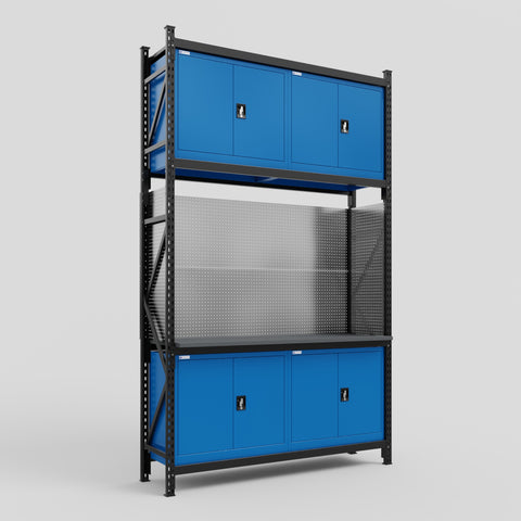 M2 Modular Work Bench - H3100mm x W1920mm | Laminate WBT | Blue