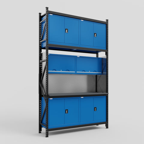 M2 Modular Work Bench - H3100mm x W1920mm | Laminate WBT | Blue