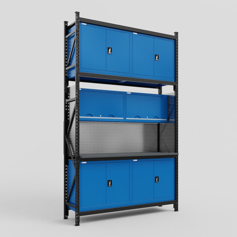 M2 Modular Work Bench - H3100mm x W1920mm | Laminate WBT | Blue